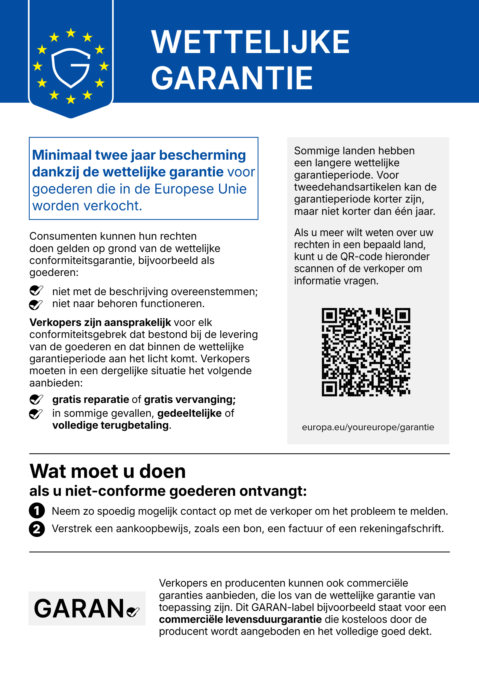 EU-mededeling over de wettelijke garantie