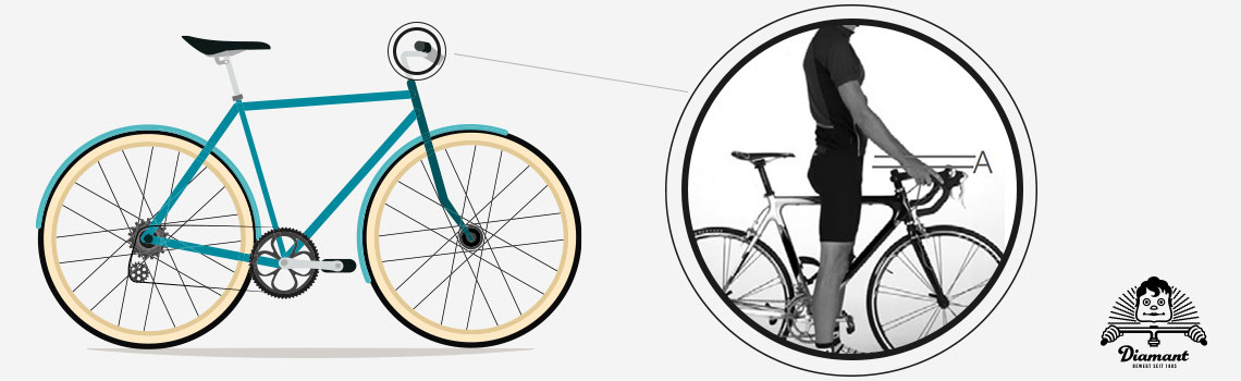 Abstand vom Schritt zum Fahrrad-Oberrohr. Diamant-Blog