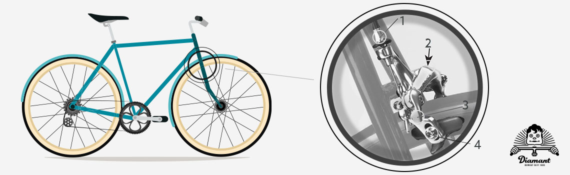 Haltefeder für Bremssattel, Links Unten / Rechts Oben, VWII Bremse