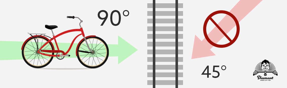 Überqueren von Bahngleisen im 90°-Winkel - Diamantrad-Blog