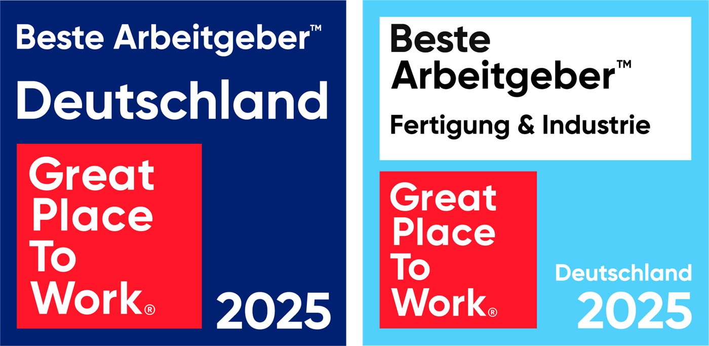 Great Place to Work – Beste Arbeitgeber Deutschland 2025 und Beste Arbeitgeber Fertigung & Industrie 2025
